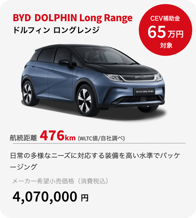 BYD DOLPHIN long Rangeの説明文